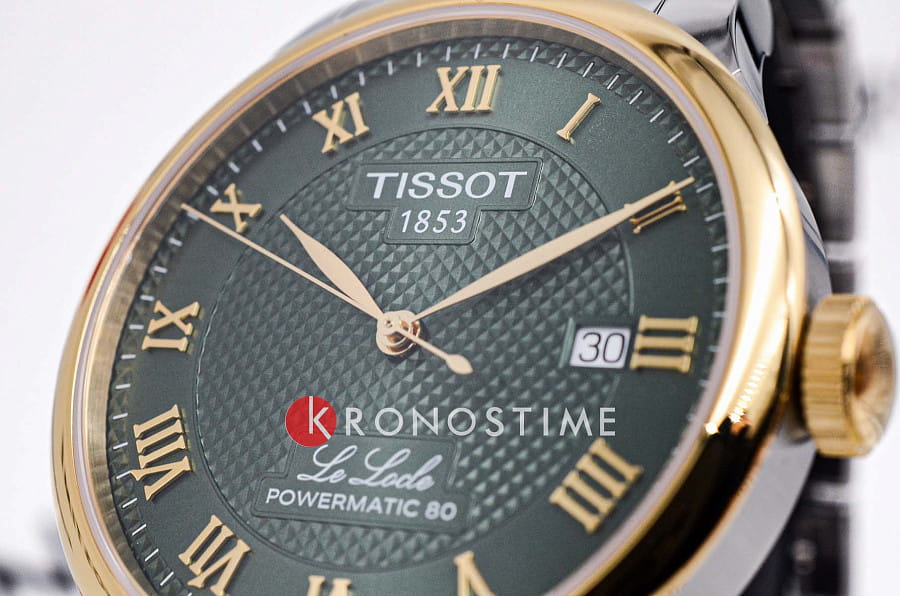 Часы Tissot Le Locle Powermatic 80 T006.407.22.093.00 — мужские, нержавеющая сталь с pvd-покрытием