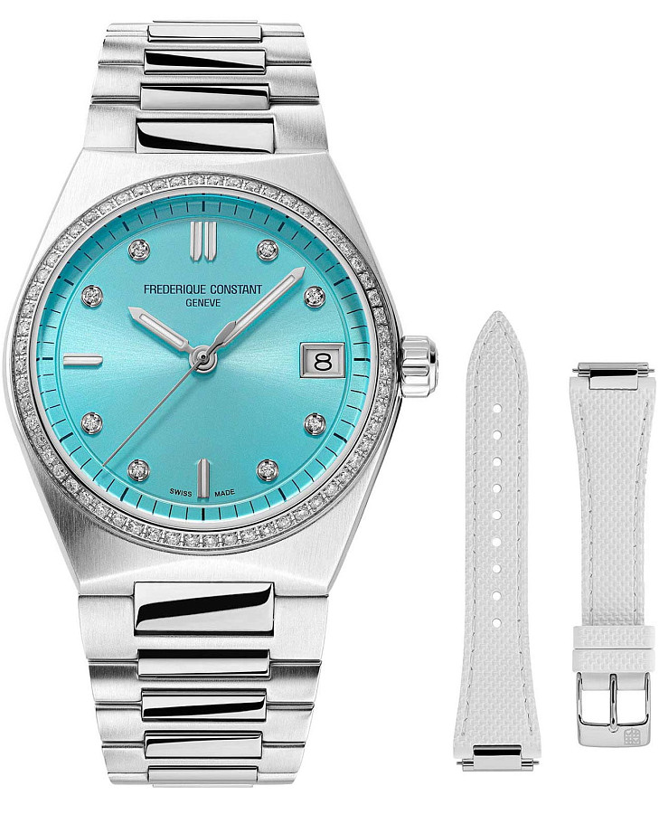 Часы Frederique Constant Highlife FC-240LBD2NHD6B — женские, голубой