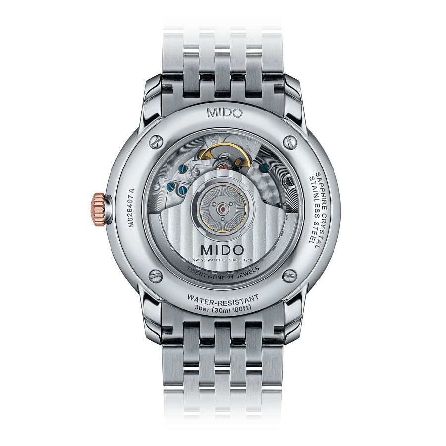 Часы Mido Baroncelli Heritage Gent M027.407.22.010.00 — механические, металл сталь