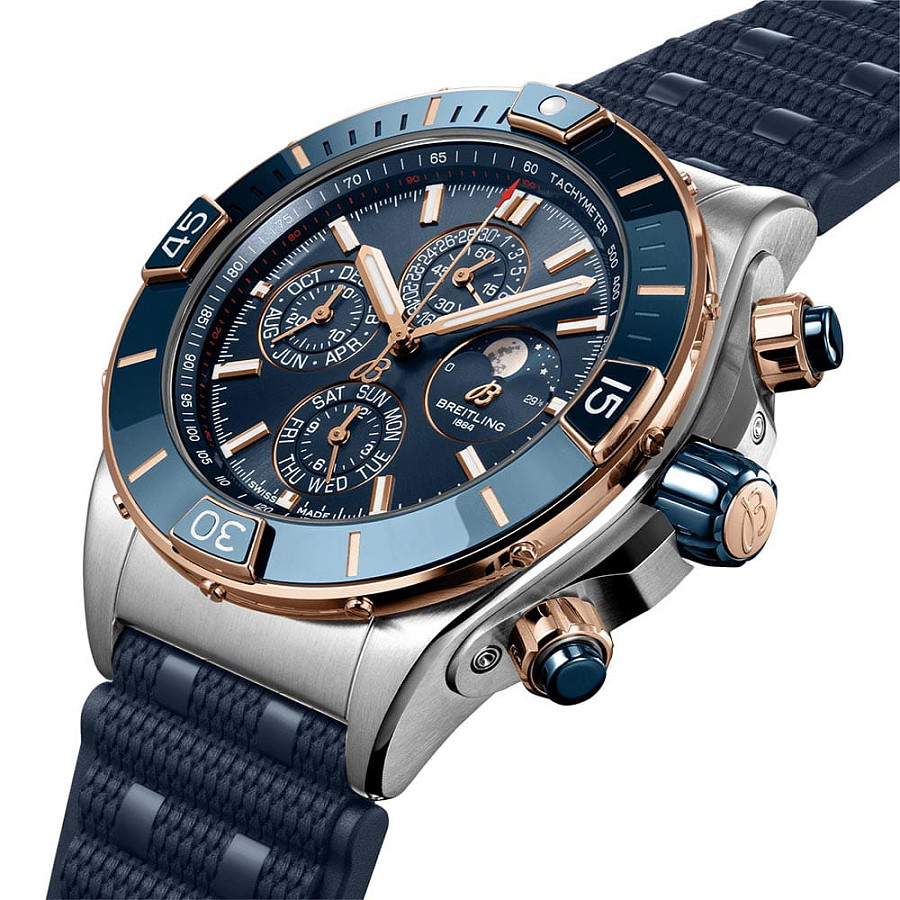 Часы Breitling Super Chronomat 44 Four-Year Calendar U19320161C1S1 — механические, металл золото сталь