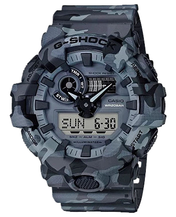 Часы Casio G-Shock GA-700CM-8A — мужские, серый