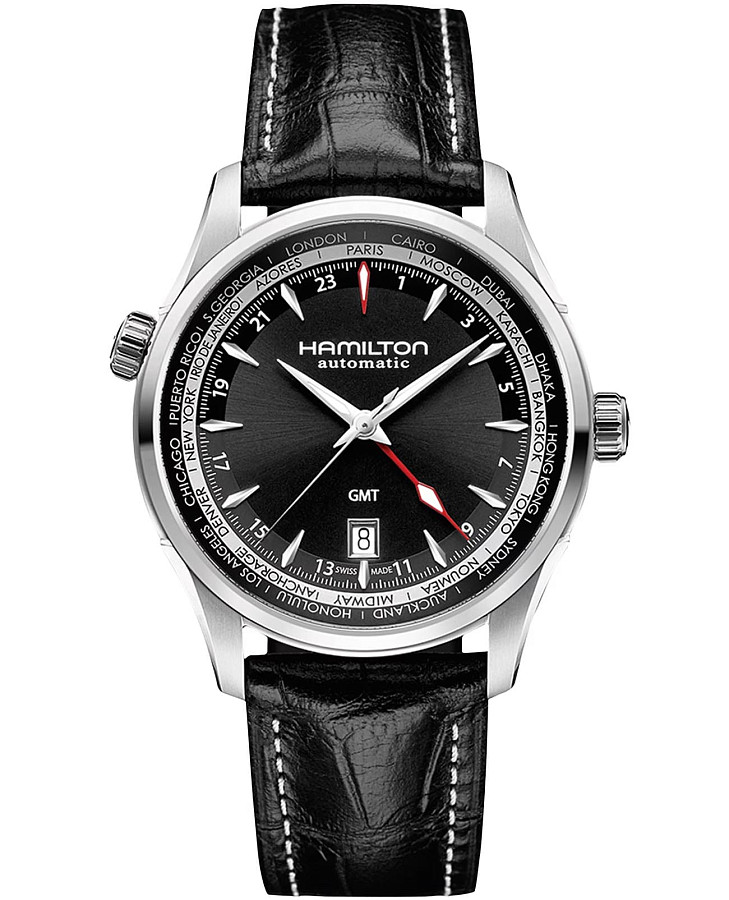 Часы Hamilton Jazzmaster GMT Auto H32695731 — мужские, черный