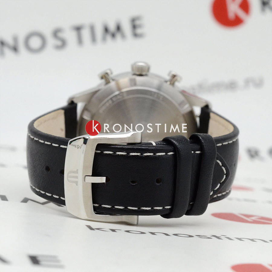 Часы Maurice Lacroix 1975 Quartz Chronograph 40mm 751038-SS001-330-2 — кожаный, мужские
