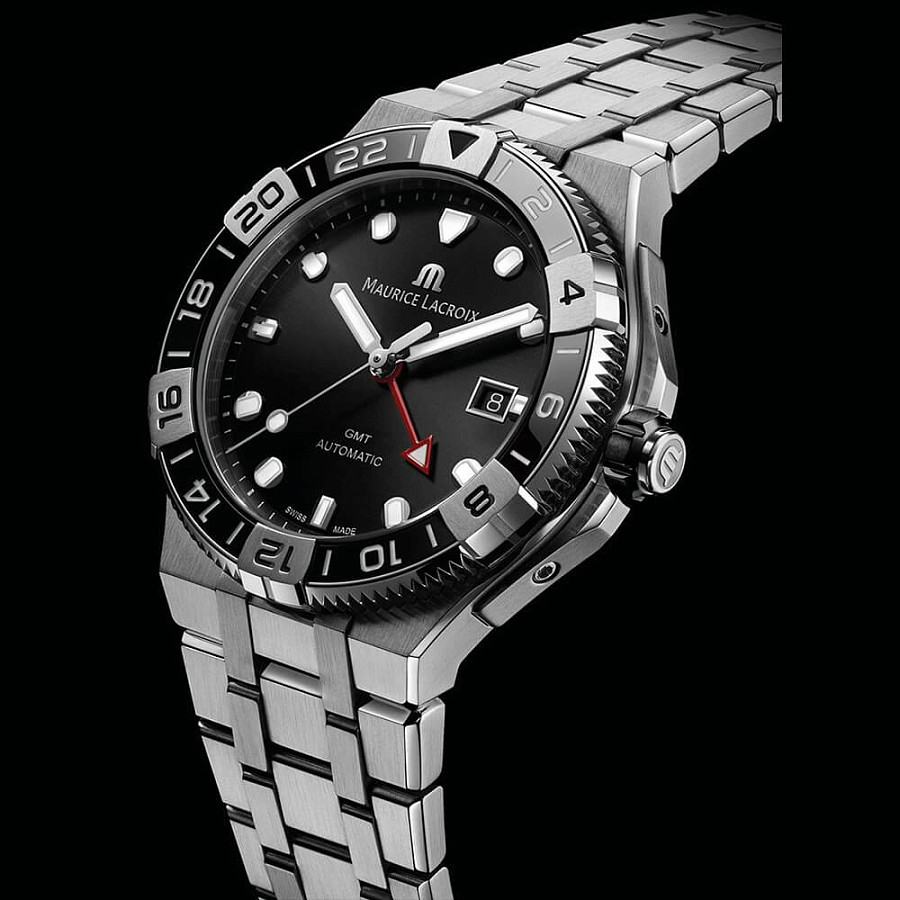 Часы Maurice Lacroix Aikon Venturer GMT AI6158-SS002-330-1 — нержавеющая сталь, мужские