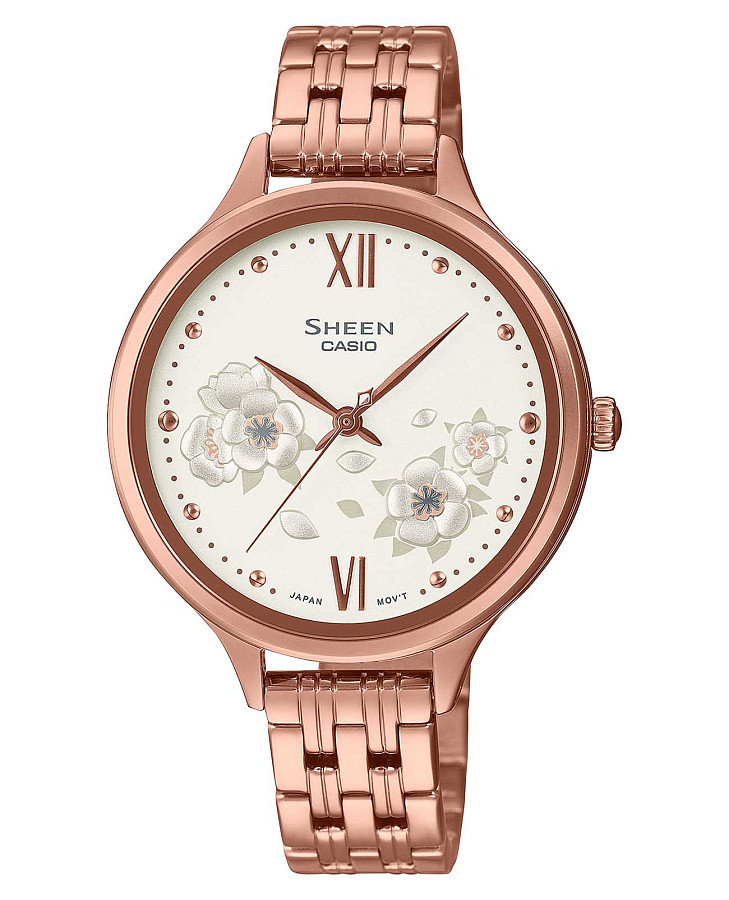 Часы Casio Sheen SHE-4551PG-7AUDF — женские, бежевый
