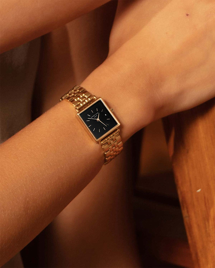 Часы Rosefield The Boxy XS QMBG-Q025 — женские, сталь c pvd покрытием