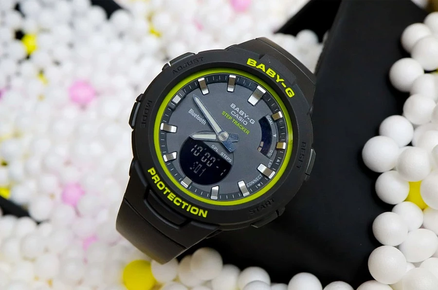Часы Casio Baby-G BSA-B100SC-1A — Япония, кварцевые