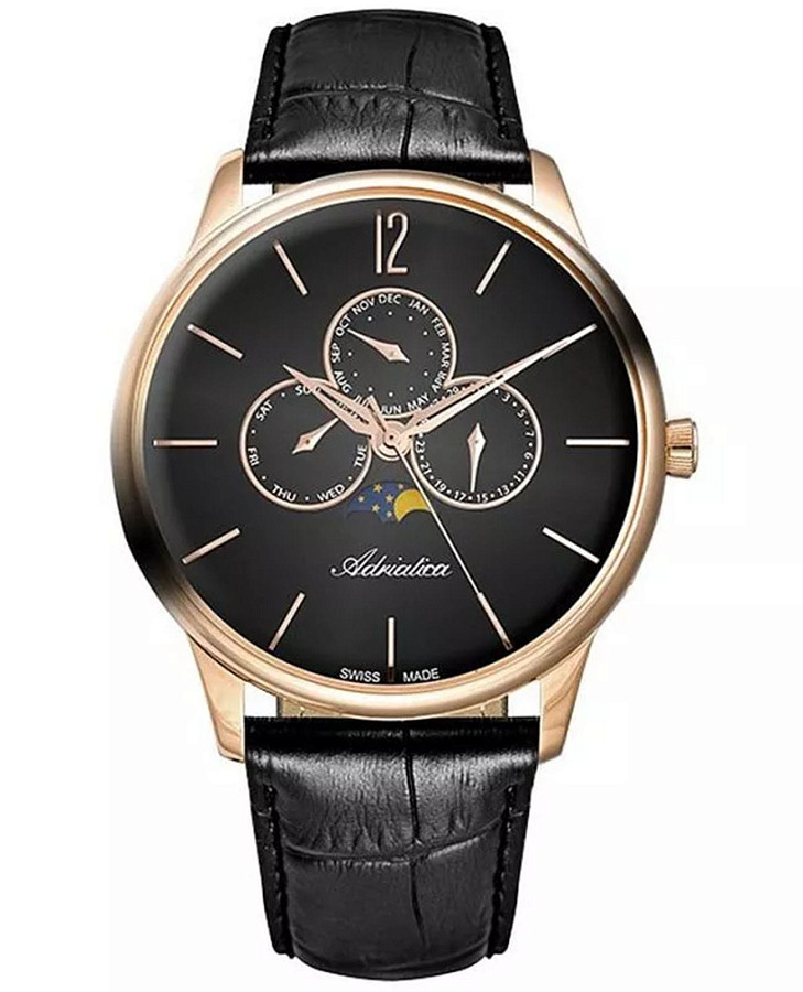Часы Adriatica A8269.9256QF — мужские, черный