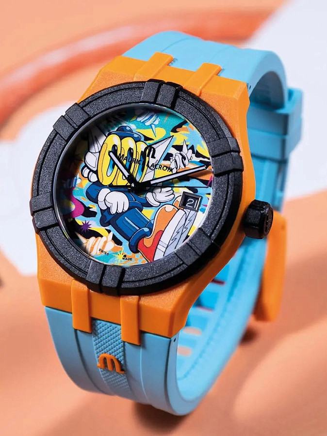 Часы Maurice Lacroix Aikon Tide Benzila AI2008-50YZA-000-0 — кварцевые, металл сталь