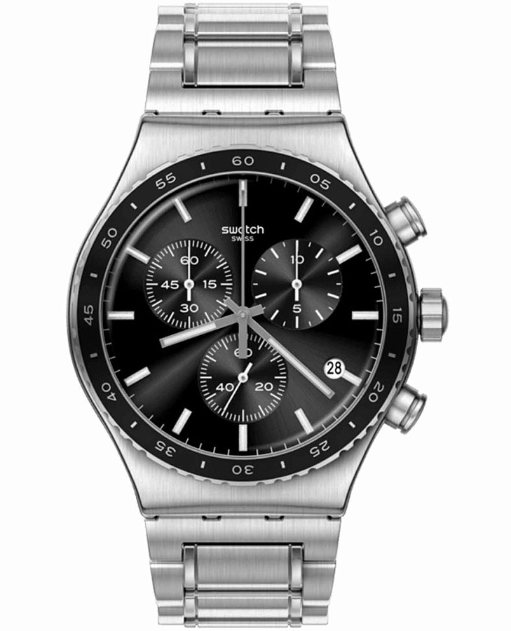 Часы Swatch I New Chrono YVS495G — мужские, черный