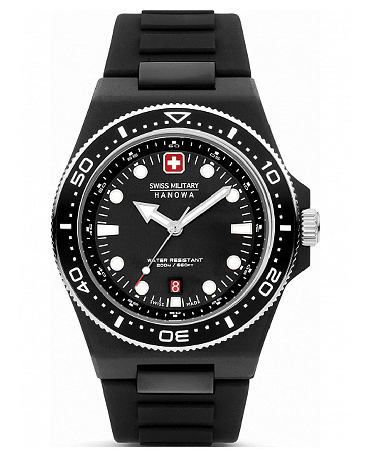 Часы Swiss Military Hanowa Ocean Pioneer SMWGN0001180 — мужские, черный