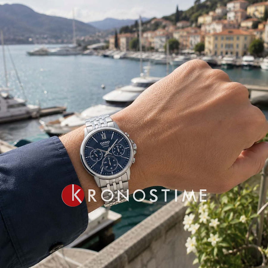 Часы Casio Collection Beside BMS-300D-2A — кварцевые, сталь металл