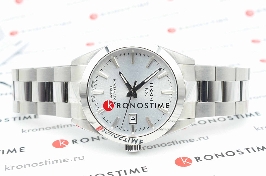Часы Tissot Gentleman Powermatic 80 Silicium T127.407.11.031.00 — мужские, нержавеющая сталь