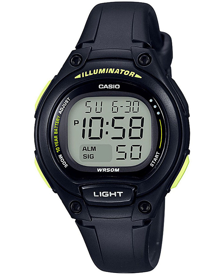 Часы Casio Collection Digital LW-203-1BVDF (LW-203-1B) — женские, серый