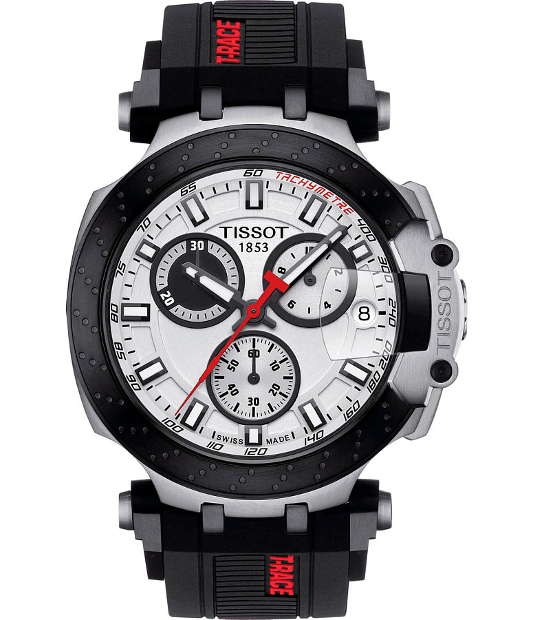 Часы Tissot T-Race Chronograph T115.417.27.011.00 — мужские, белый