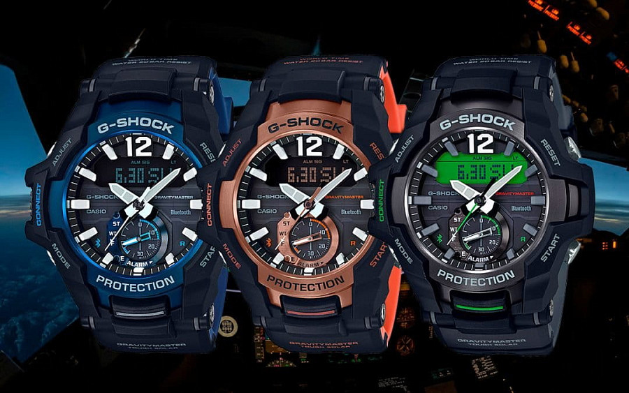 Часы Casio G-Shock GR-B100-1A2 — пластик, мужские