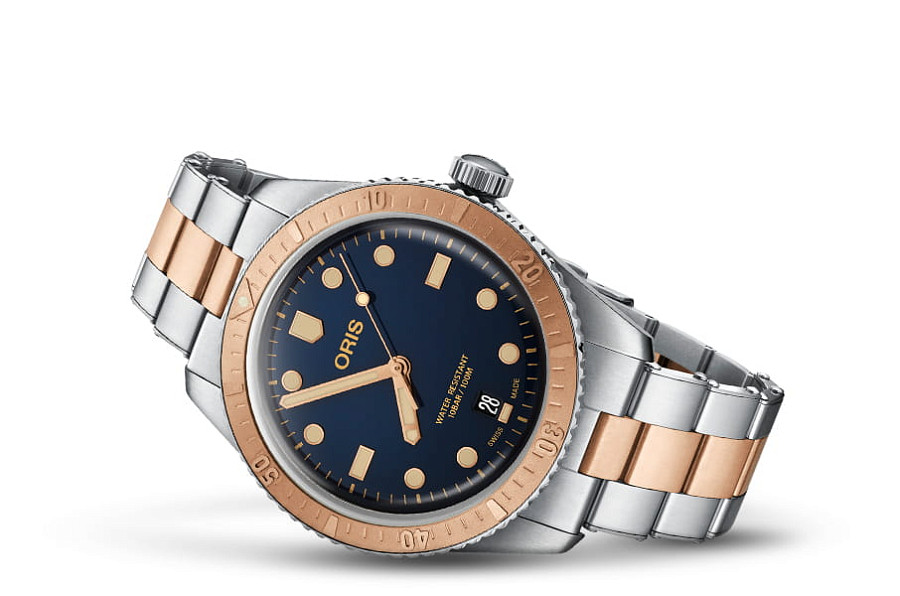 Часы Oris Divers Sixty‑Five 01 733 7707 4355-07 8 20 17 — механические, сталь
