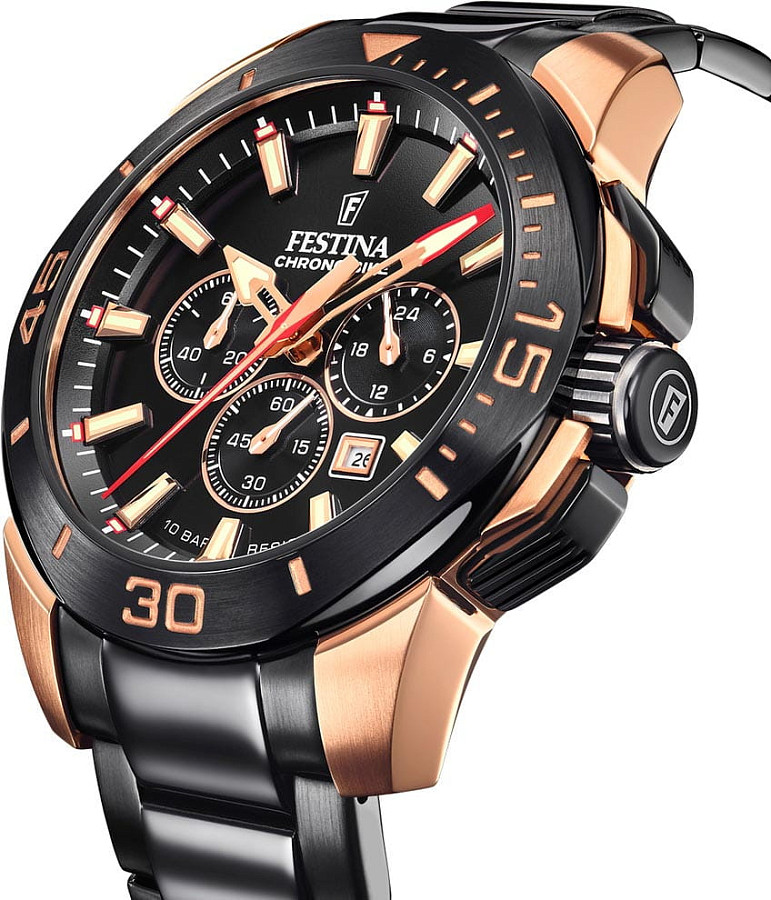 Часы Festina Chrono Bike F20645/1 — сталь c pvd покрытием, мужские