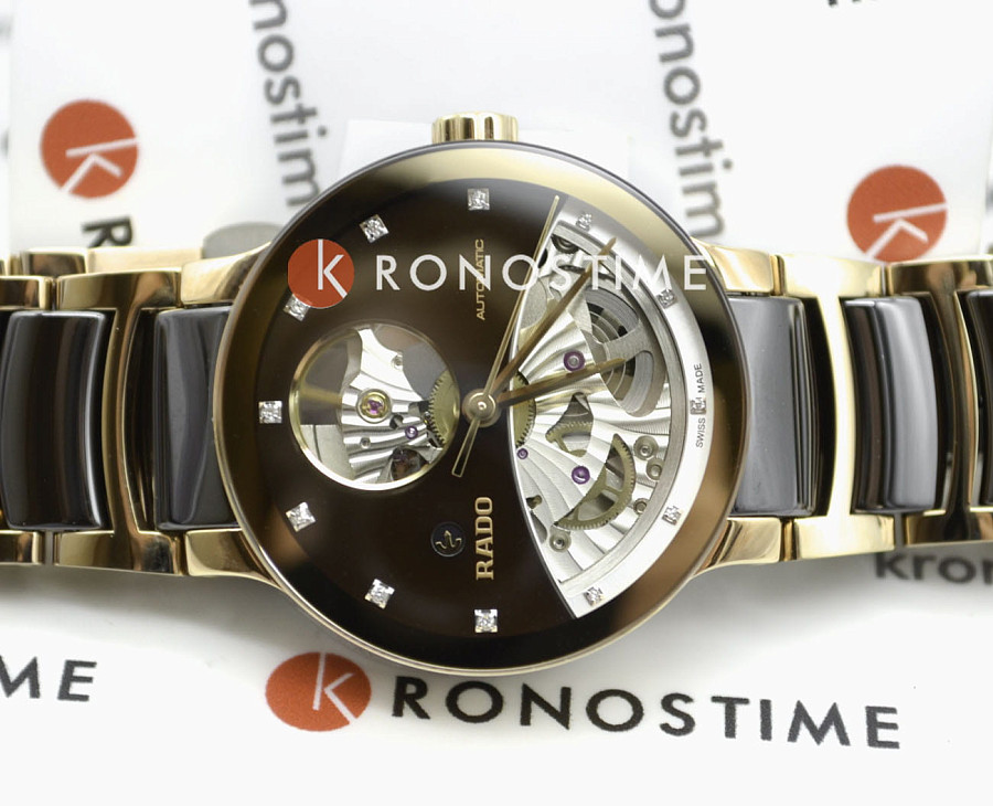 Часы Rado Centrix Automatic Diamonds Open Heart R30248712 — механические, Швейцария, женские