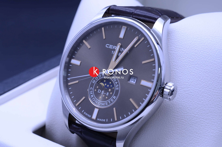 Часы Certina DS-8 Moon Phase C033.457.16.081.00 — мужские, коричневый