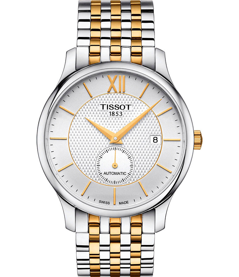Часы Tissot Tradition Automatic Small Second T063.428.22.038.00 — мужские, белый