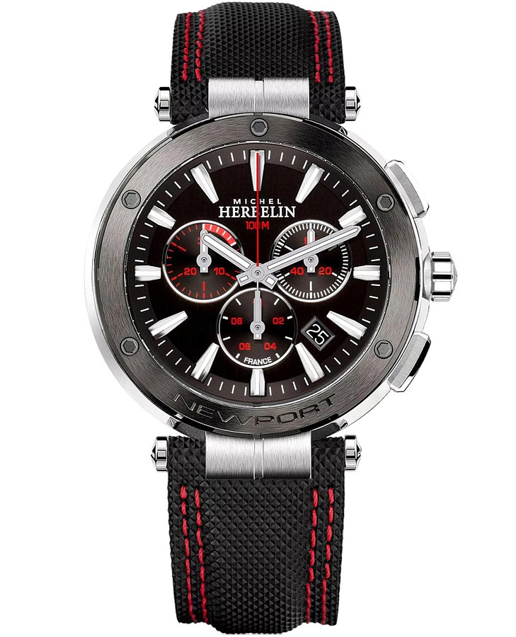 Часы Herbelin Newport Chrono 37688AG44 — мужские, черный