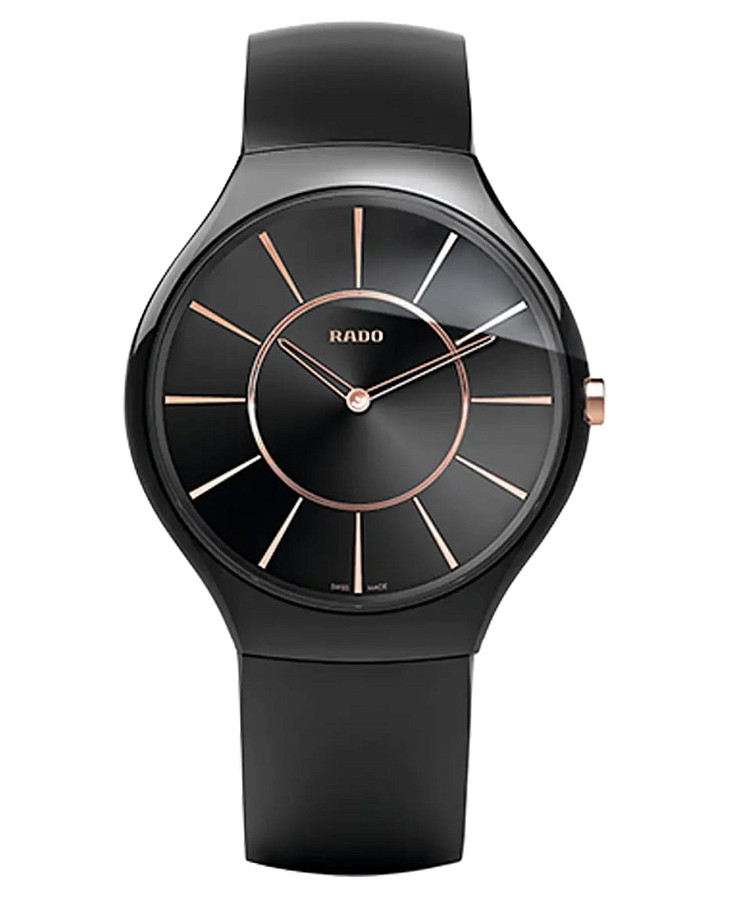 Часы Rado True Thinline R27741159 — мужские, черный
