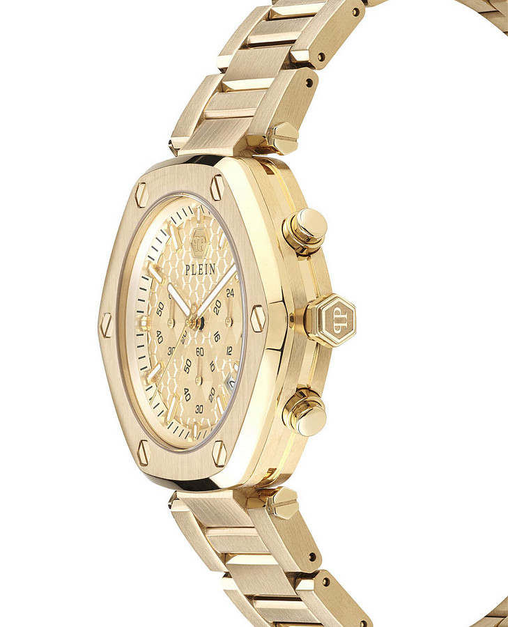 Часы Philipp Plein The Hexagon Chrono PWZBA0523 — нержавеющая сталь с ip-покрытием, мужские