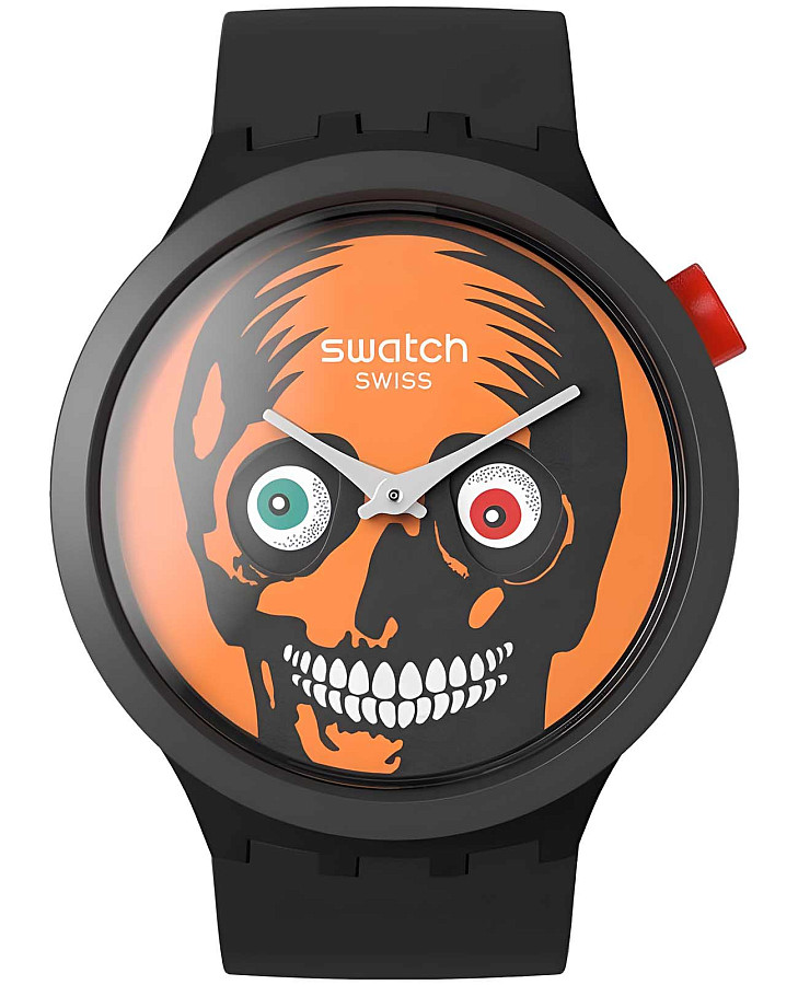 Часы Swatch Big Bold Bioceramic SB03B700 — мужские, черный