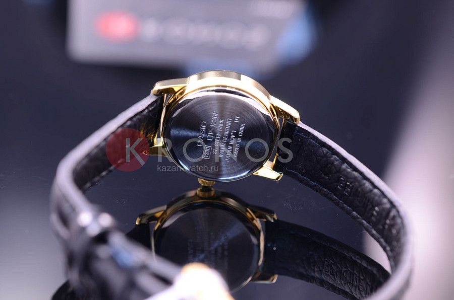 Часы Casio Collection LTP-1236PGL-7B — кожаный, женские