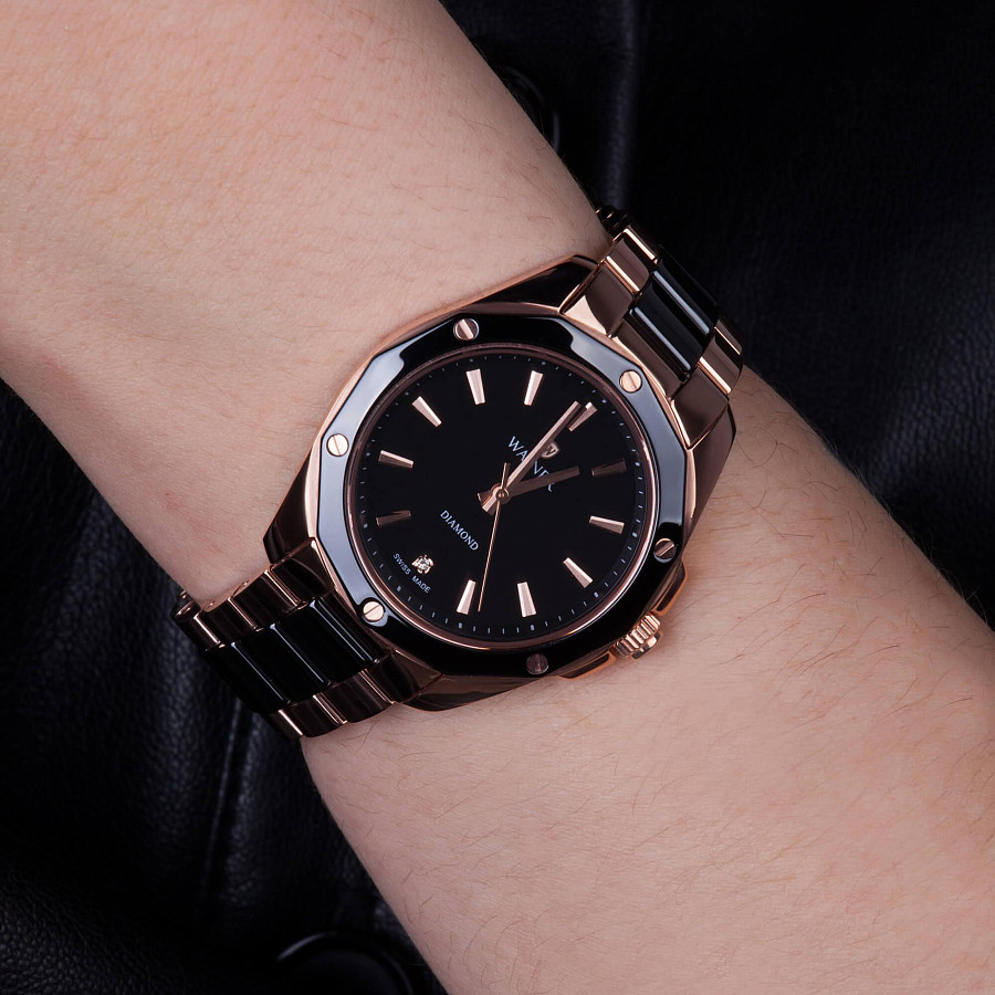 Часы Wainer Diamond WA.18050-D — кварцевые, металл сталь