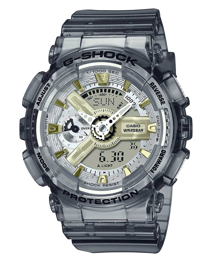 Часы Casio G-Shock GMA-S110GS-8ADR (GMA-S110GS-8A) — женские, серый