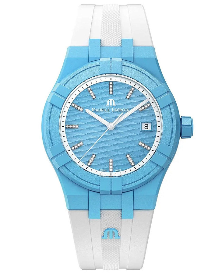 Часы Maurice Lacroix Aikon Tide AI2008-AAAA1-3A0-0 — мужские, голубой