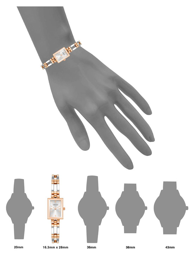 Часы Anne Klein Classic 4899SVRT — нержавеющая сталь с pvd-покрытием, женские