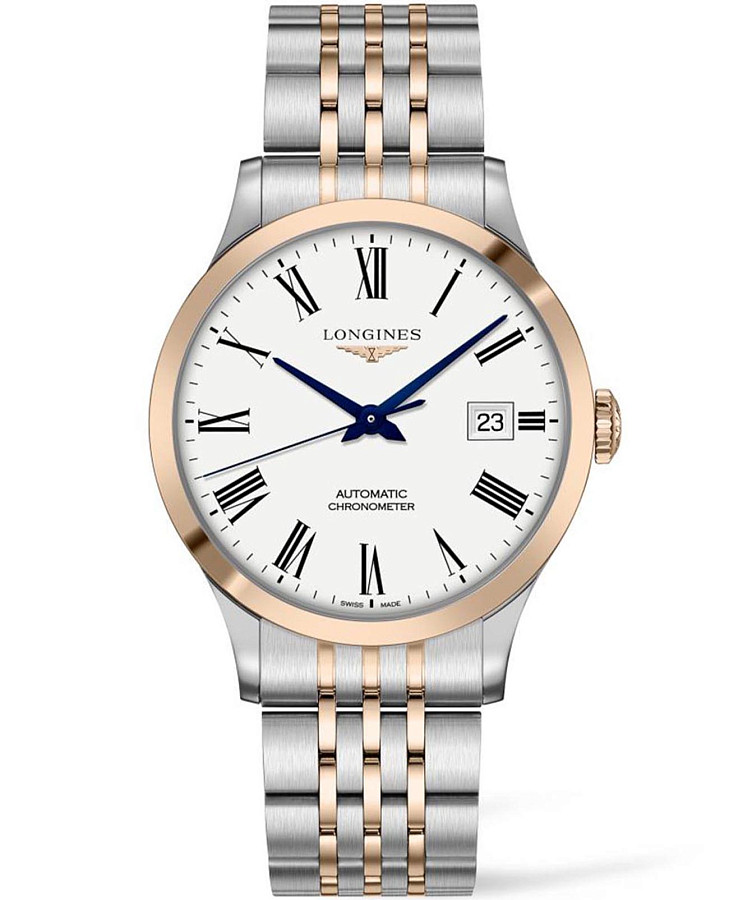 Часы Longines Record Collection L2.821.5.11.7 — мужские, белый