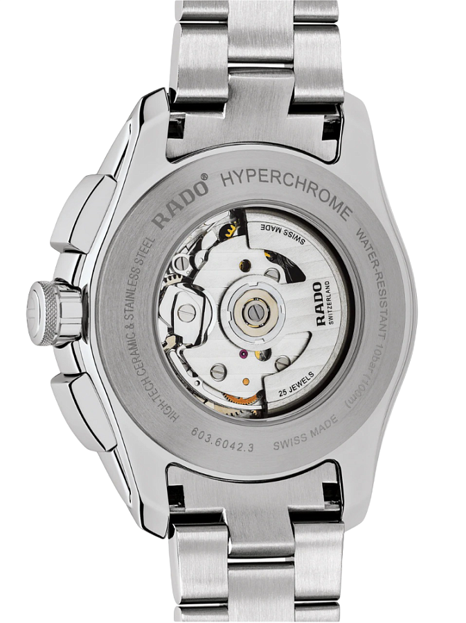 Часы Rado Hyperchrome Automatic Chronograph R32042153 — механические, сталь керамика металл