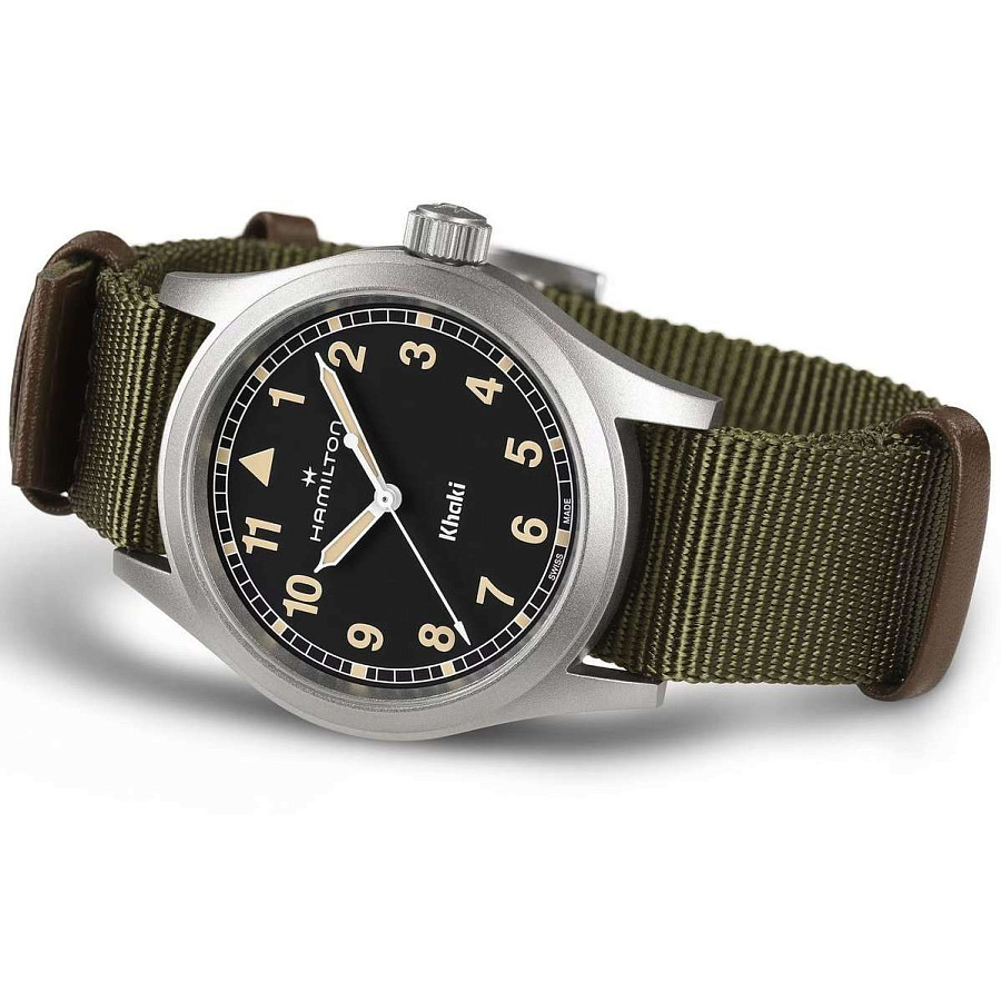 Часы Hamilton Khaki Field Quartz 38mm H69401930 — тканевый, мужские