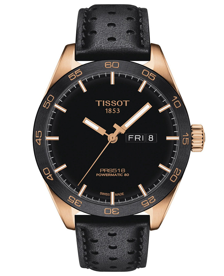 Часы Tissot PRS 516 Powermatic 80 T100.430.36.051.01 — мужские, черный