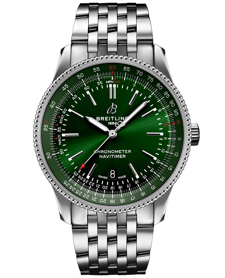 Часы Breitling Navitimer Automatic 41 A17326361L1A1 — мужские, зеленый