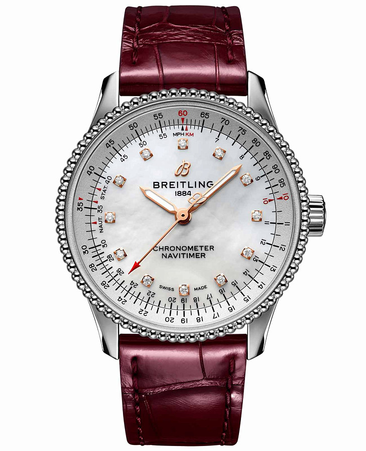 Часы Breitling Navitimer Automatic 35 A17395211A1P2 — женские, перламутровый