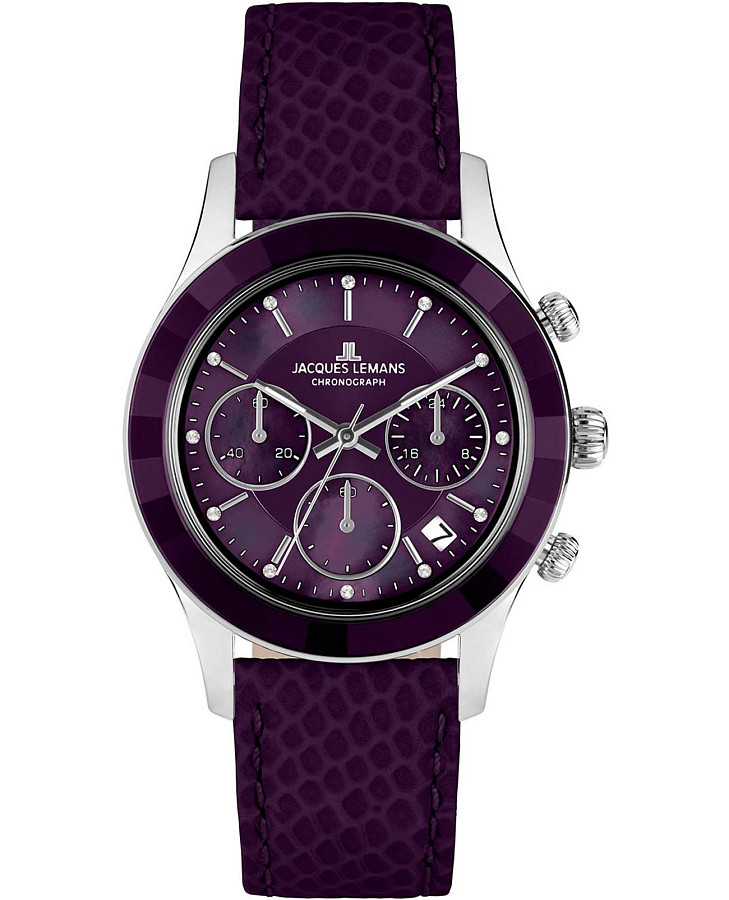 Часы Jacques Lemans Venice 1-2151J — женские, фиолетовый