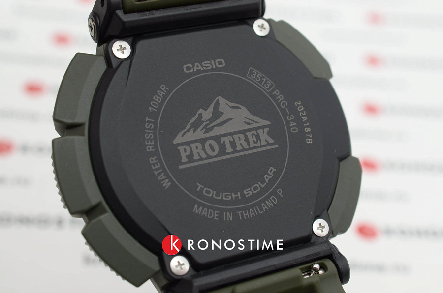 Часы Casio Pro Trek PRG-340-3DR (PRG-340-3E) — зеленый, пластик
