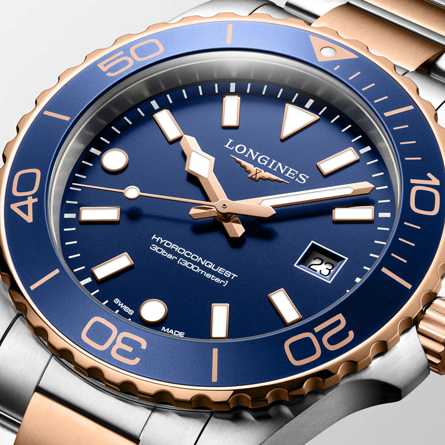 Часы Longines HydroConquest L3.769.3.98.7 — нержавеющая сталь с pvd-покрытием, мужские