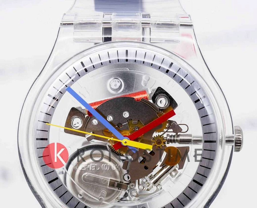 Часы Swatch Clearly New Gent SO29K100-S06 — пластик, Швейцария