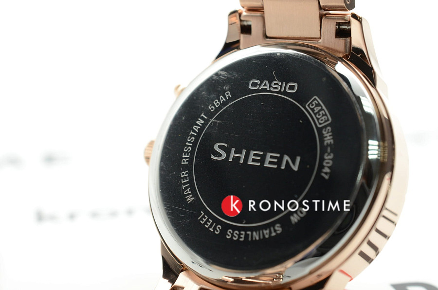 Часы Casio Sheen SHE-3047PG-9AUER — Япония, кварцевые