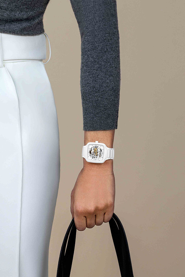 Часы Rado True Square Automatic Skeleton R27126012 — высокотехнологичная керамика + титан, мужские