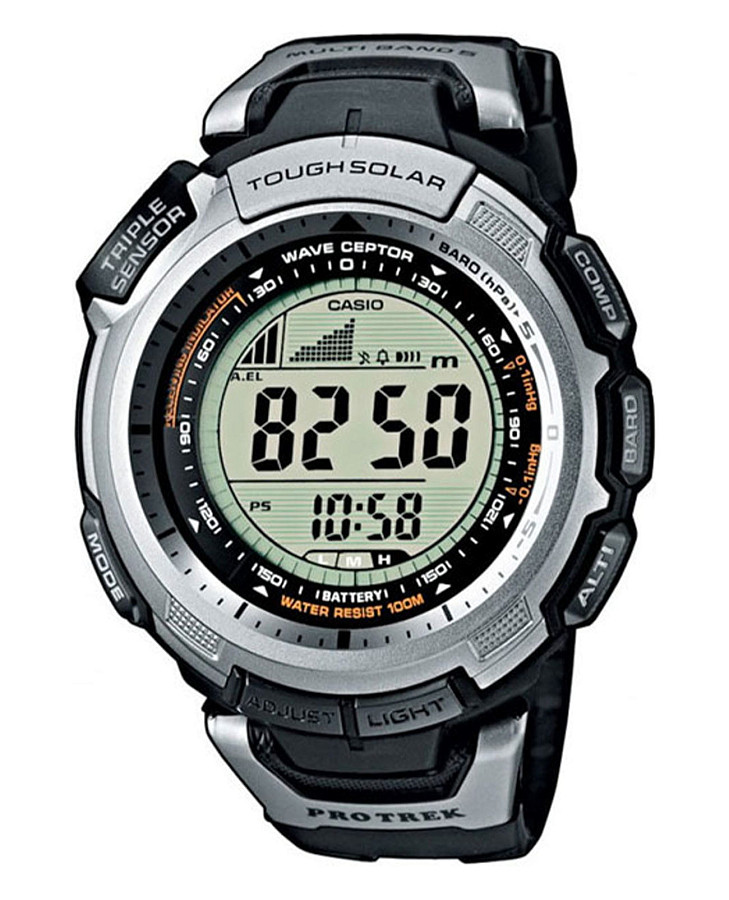 Часы Casio Pro Trek PRW-1300-1V — мужские, черный