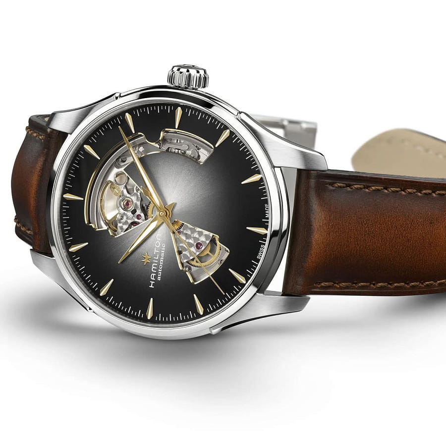 Часы Hamilton Jazzmaster Open Heart Auto H32675581 — кожаный, мужские