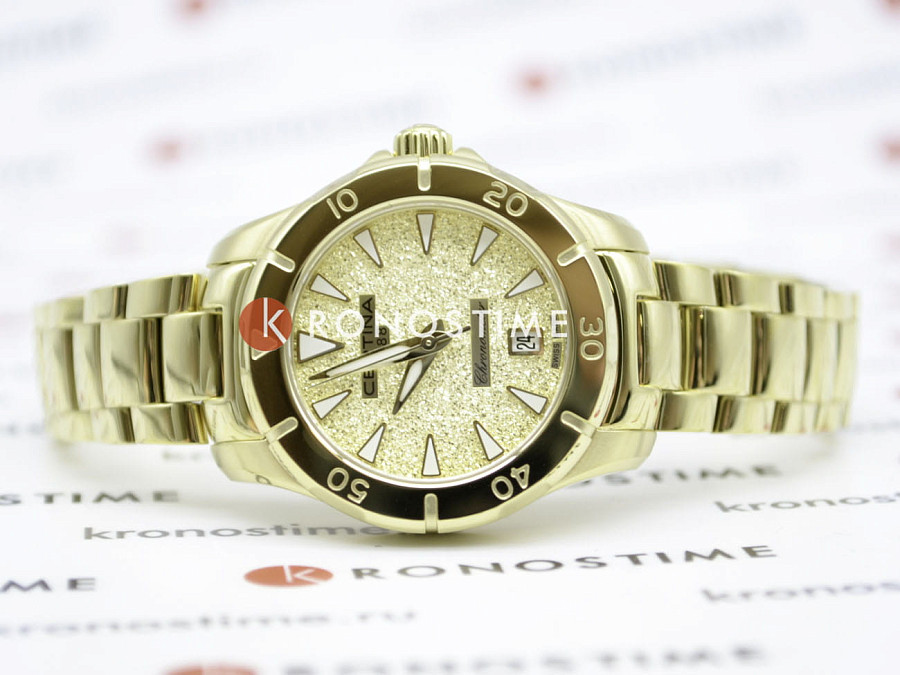 Часы Certina DS Action Lady C032.951.33.361.00 — женские, нержавеющая сталь с pvd-покрытием