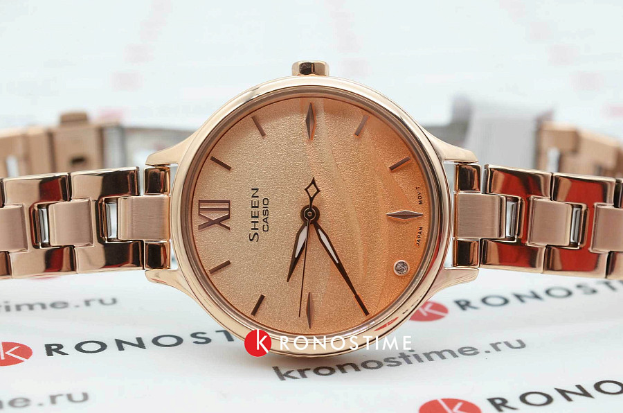Часы Casio Sheen SHE-4550PG-4A — кварцевые, Япония, женские